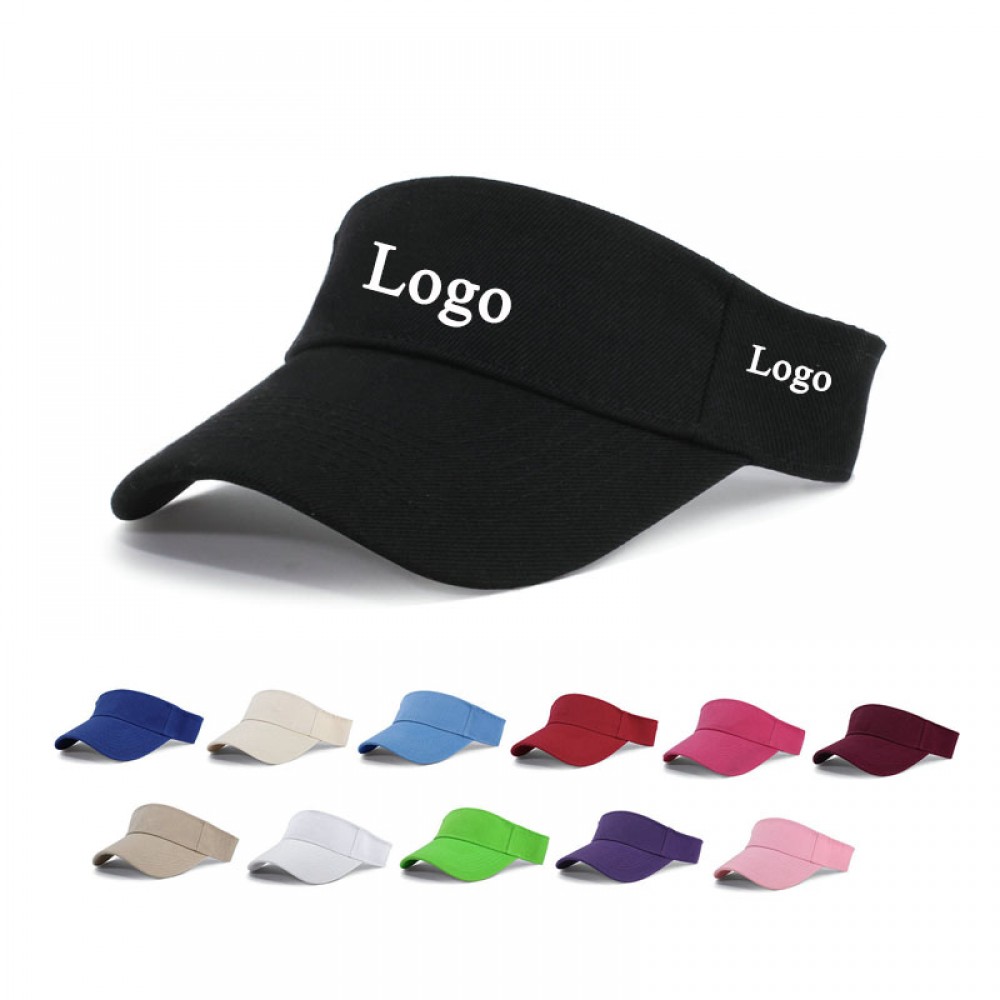 Logo Branded Adjustable Sun Visor Caps for Unisex