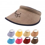 Customized Cotton And Linen Wide Brim Summer Sun Visor