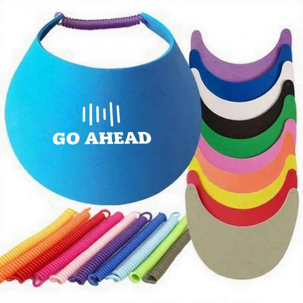 Foam Visors with Coil Bands with Logo