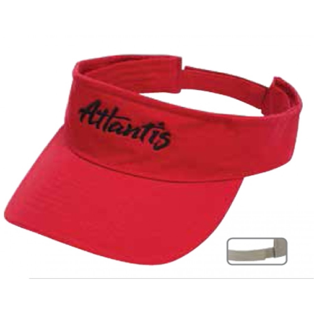 Washed Sandwich Cotton Visor with Logo