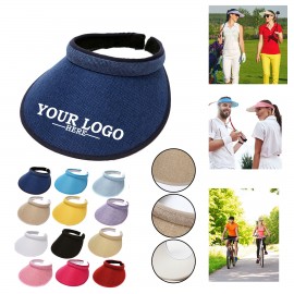 Promotional Sport Clip Cloth Covered Brim Visor Promotional Sport Clip Cloth Covered Brim Visor