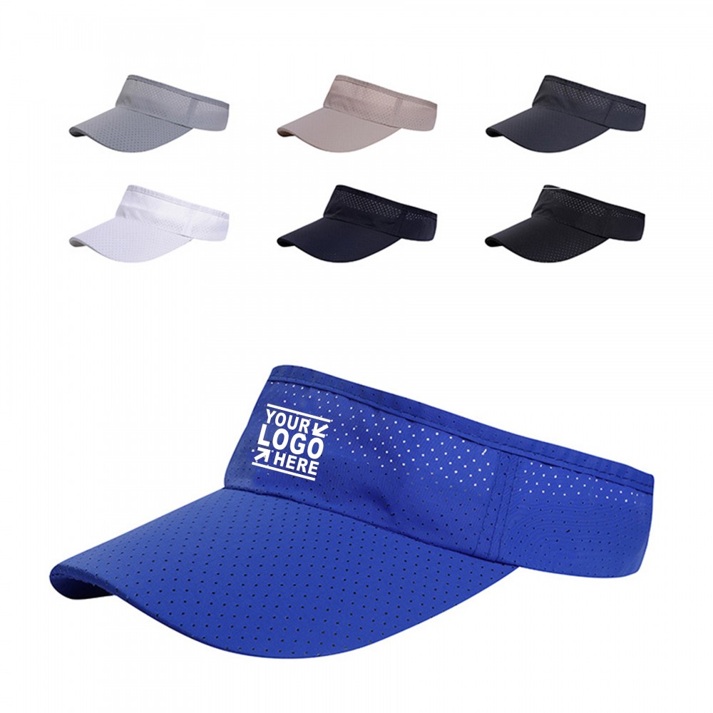 Personalized 100% Polyester Breathable Quick Dry Lightweight Sporty Sun Visor w/Plastic Buckle