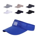 100% Polyester Breathable Quick Dry Lightweight Sporty Sun Visor w/Plastic Buckle with Logo