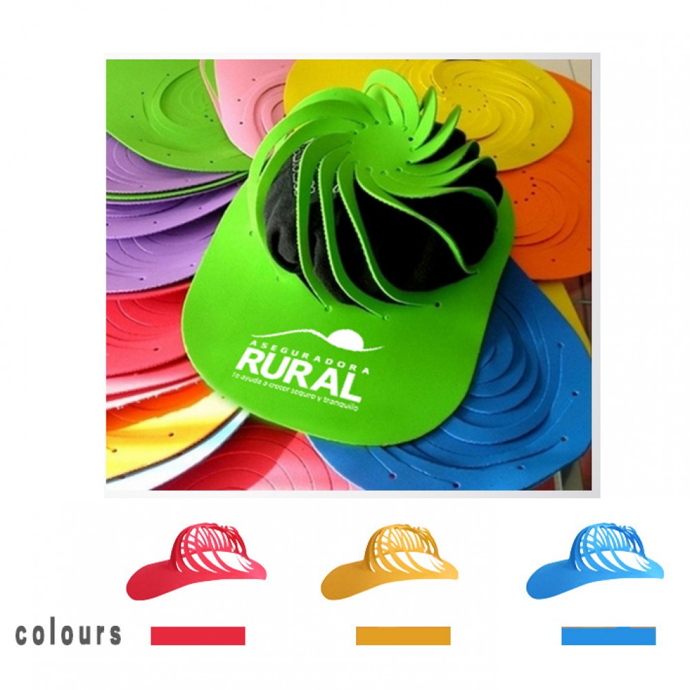 Personalized Custom Spiral EVA Sun Visor Personalized Custom Spiral EVA Sun Visor