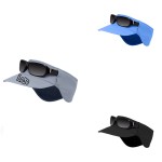 Sun Visor Cap with Sunglasses Holder with Logo