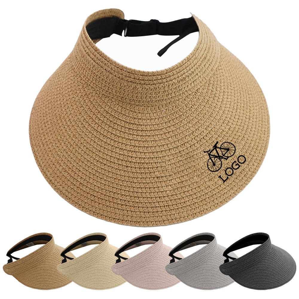 Custom Womens Straw Sun Visors Custom Womens Straw Sun Visors