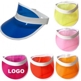 Clear PVC Sun Visor Logo Printed