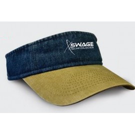 Washed Denim Visor with Logo