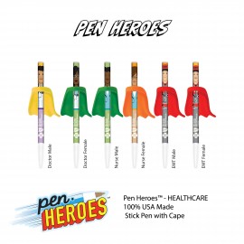 PEN HEROES with Cape - Healthcare Series - (Individually Bagged - Unassembled) with Logo