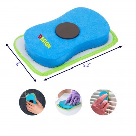 Washable Dustless Magnetic Chalkboard Eraser with Logo  Washable Dustless Magnetic Chalkboard Eraser with Logo