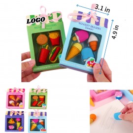 Dessert Themed Eraser Set with Logo