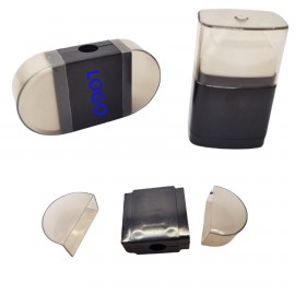 Plastic Pencil Sharpener With Eraser with Logo