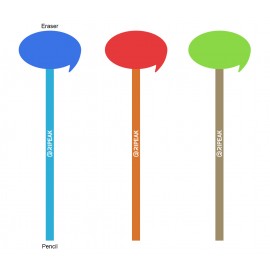 Pencil w/Custom Shape TPR Eraser with Logo