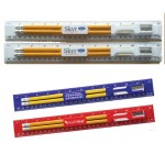 Pencil set with eraser sharpener and ruler with Logo