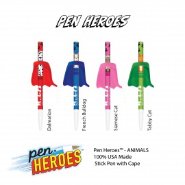 PEN HEROES with Cape - Pet Series - (Individually Bagged - Unassembled) with Logo