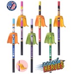 Personalized Certified USA Made - Pencil Heroes - Superhero Pencils with Eraser Capes