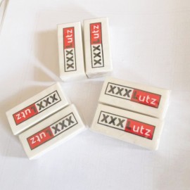 Rectangle Logo Printed White Eraser with Logo