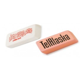 Rectangular Slant End Eraser with Logo