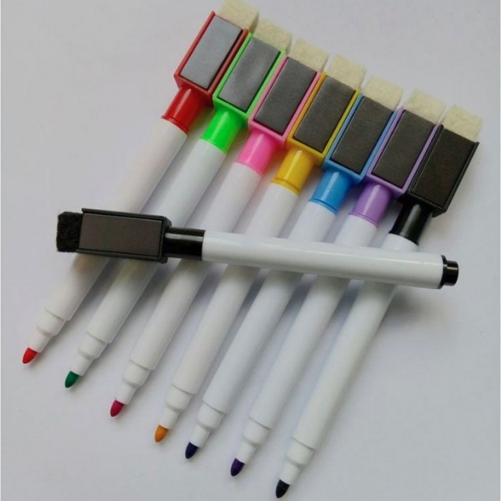 Dry Erase Markers with Magnetic Cap and Eraser with Logo Dry Erase Markers with Magnetic Cap and Eraser with Logo