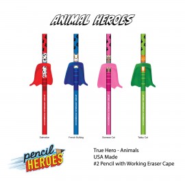 Pencil Heroes - Animal Series - Individually Bagged Assembled with Logo