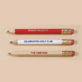 Personalized Hex Golf Pencil w/ Eraser (3 1/2")  Personalized Hex Golf Pencil w/ Eraser (3 1/2")