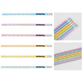 Elegant Pastel Wooden Pencil w/Eraser with Logo  Elegant Pastel Wooden Pencil w/Eraser with Logo