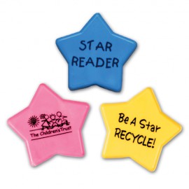 Pastel Star Imprintable Eraser with Logo  Pastel Star Imprintable Eraser with Logo