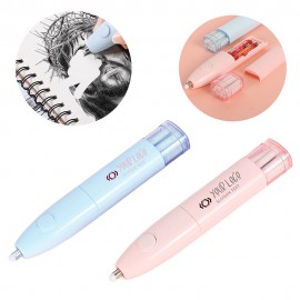 Personalized Electric Auto Rotating Highlight Eraser w/ 10 Replacement Refills & Battery Operation