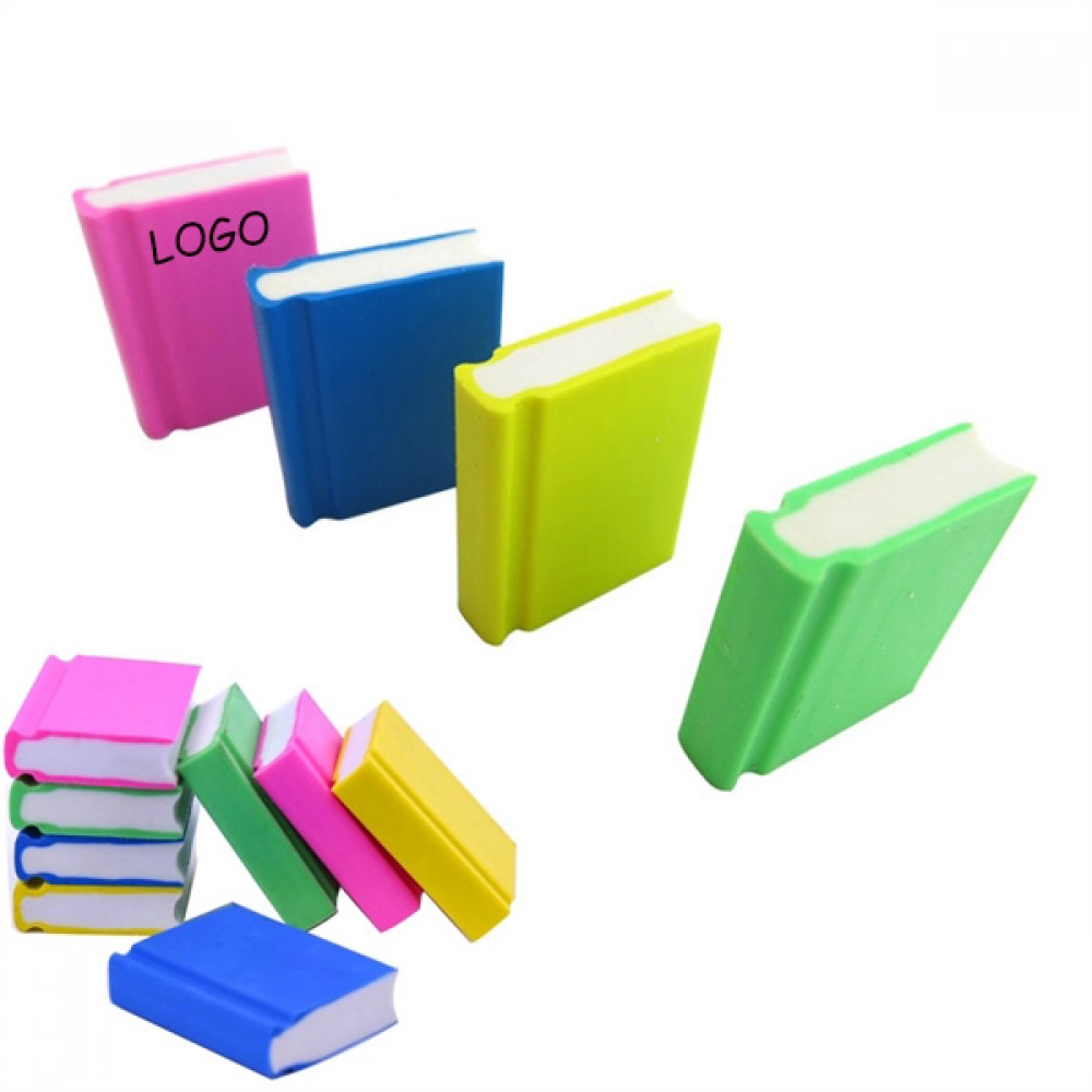 Book Shape Rubber Eraser with Logo Book Shape Rubber Eraser with Logo