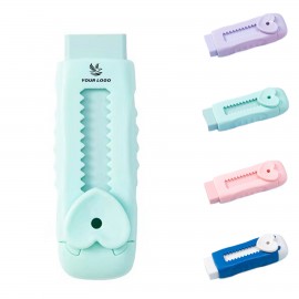 Colorful Sliding Retractable Eraser with Logo