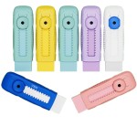 Custom Kids Retractable Pencil Eraser W/ Protective Plastic Shell
