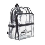 Clear Vinyl Deluxe Backpack with Logo