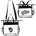 Multi-Clear Convertible Tote & Messenger Backpack (12" x 12" x 6") with Logo