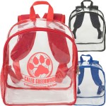 Premium Clear PVC Stadium Approved Backpack (11.8"x11"x6") with Logo