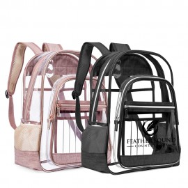 Heavy duty clear backpack with Logo