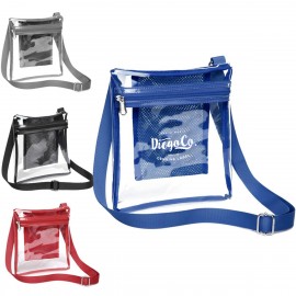 Clear Messenger Bag with Logo