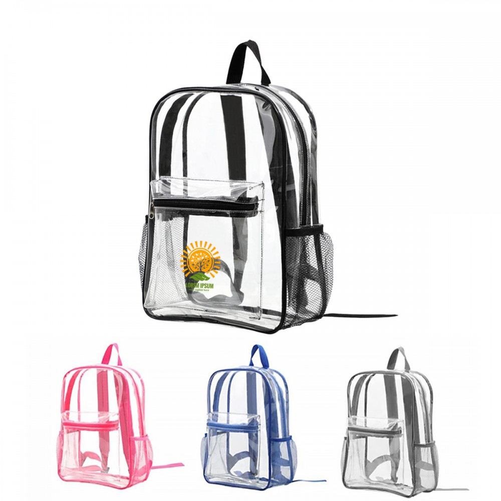 Personalized Clear Zipper Backpack