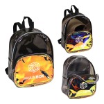 Black and Gold Clear Vinyl Backpack with Logo