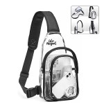 Multipurpose Clear Crossbody Sling Backpack with Logo