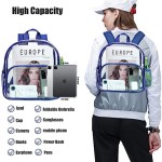 Logo Branded Travel Heavy Duty Clear Bag PVC Transparent Backpack (12"x6")