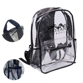 Improved Transparent Zipper Backpack with Logo