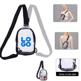 Clear Crossbody Sling Backpack with Logo