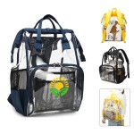 Heavy Duty Clear Backpack with Logo