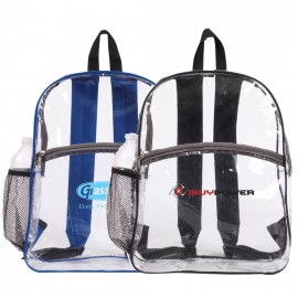 Clear Zipper Backpack with Logo