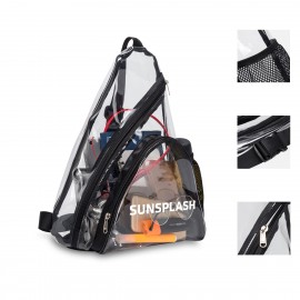 Transparent Sling Backpack with Logo  Transparent Sling Backpack with Logo