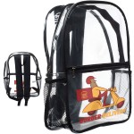 Heavy Duty Multi-Function PVC Transparent Backpack (11"W X 15.50") with Logo
