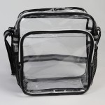 Personalized Clear Shoulder Bag with Multiple Zipper Pockets