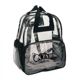 Logo Branded Clear Vinyl Backpack