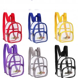 Mini Clear PVC Backpack with Logo  Mini Clear PVC Backpack with Logo