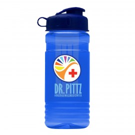 Customized 20 Oz. Transparent Infuser Sports Bottle w/Flip Top Lid - Digital Imprint